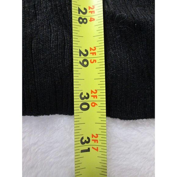 AGB Sweater Dress S Black Red Stripe Pencil Crew Neck Cotton Rayon Blend (RK115) - Picture 9 of 10